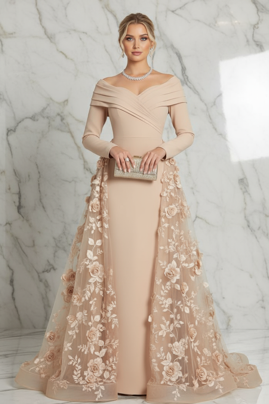 Front view - Beige gown