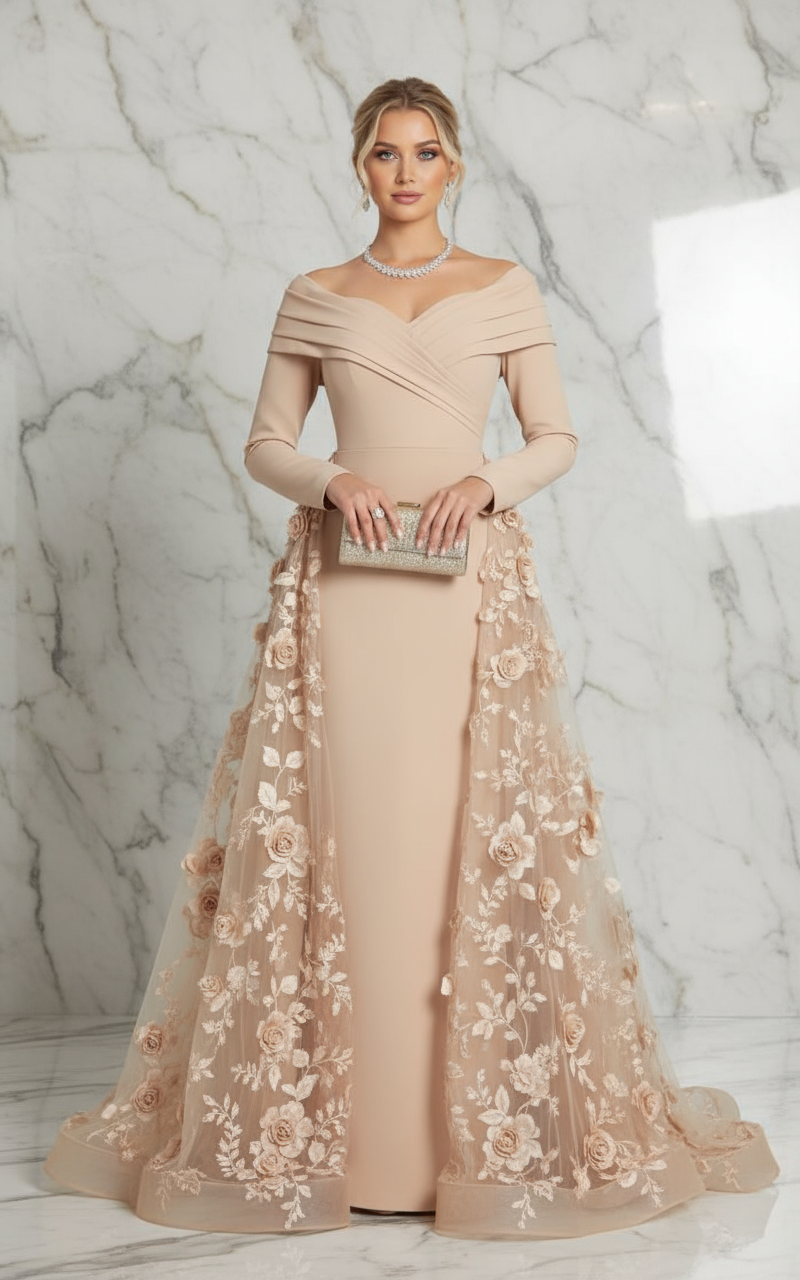 Front view - Beige gown