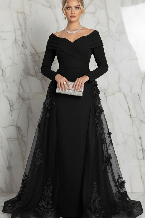 Front view - Black gown