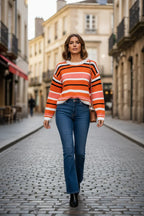 Front view - European cobblestone street