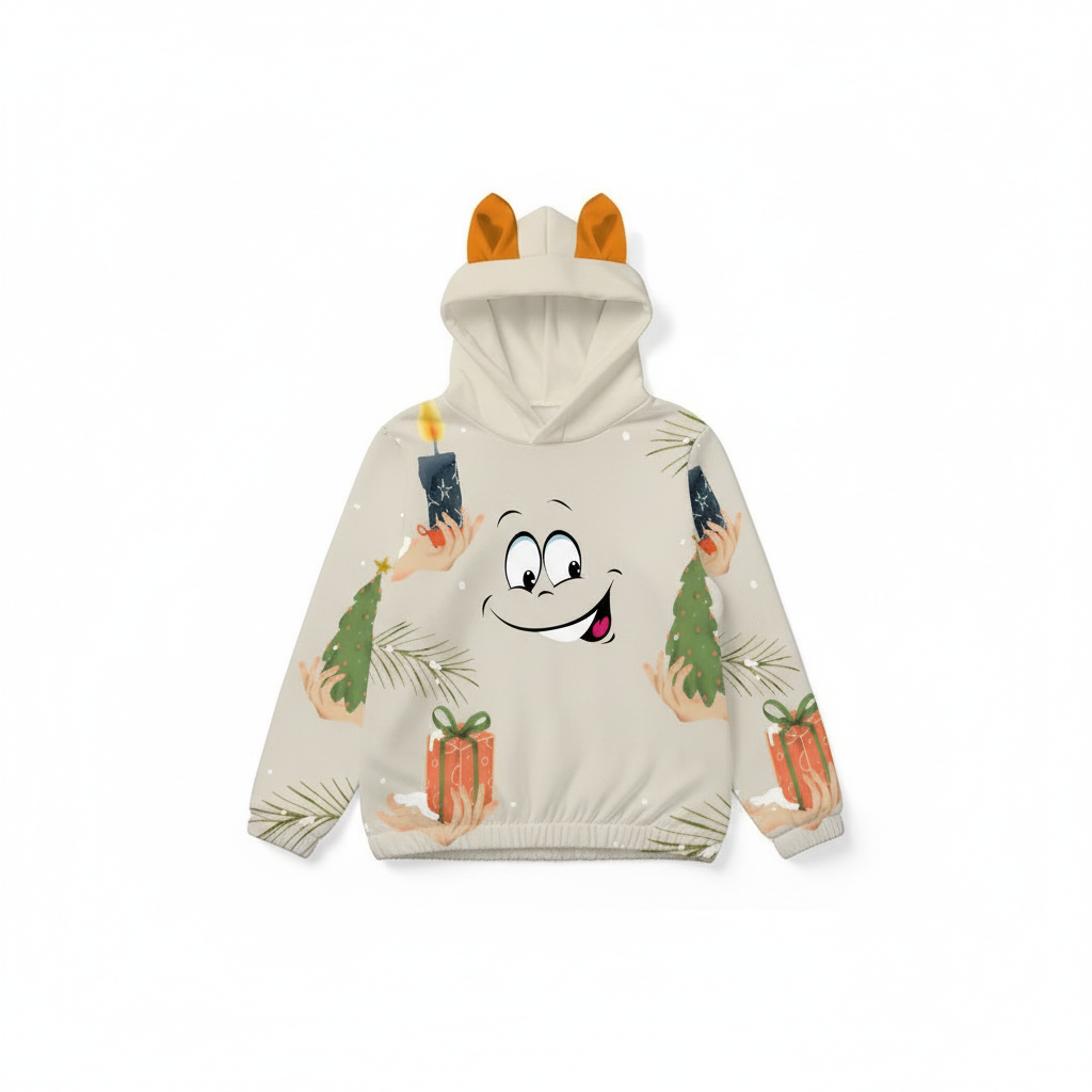 Front view flat lay on white background