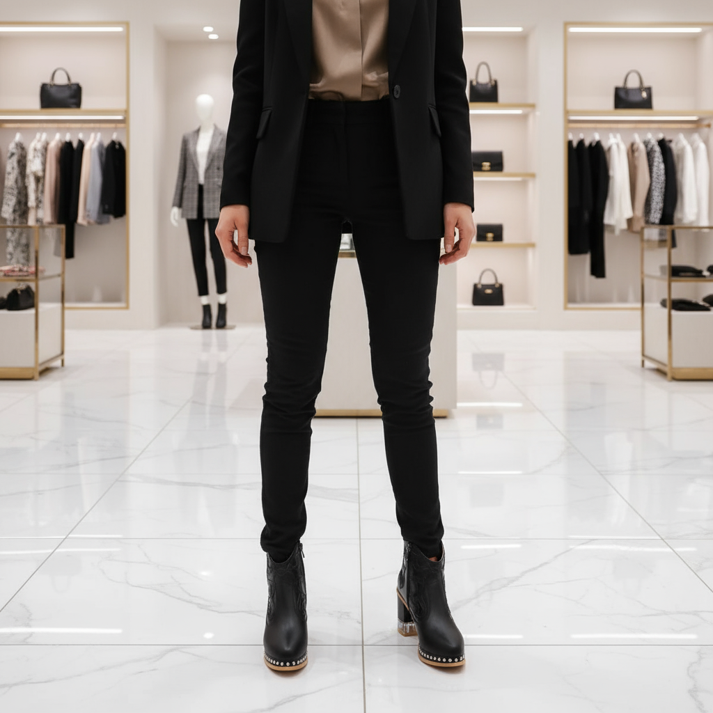 Front view in luxury boutique