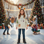 Front view in playful winter setting