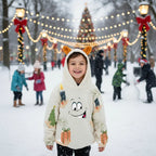 Front view in playful winter setting