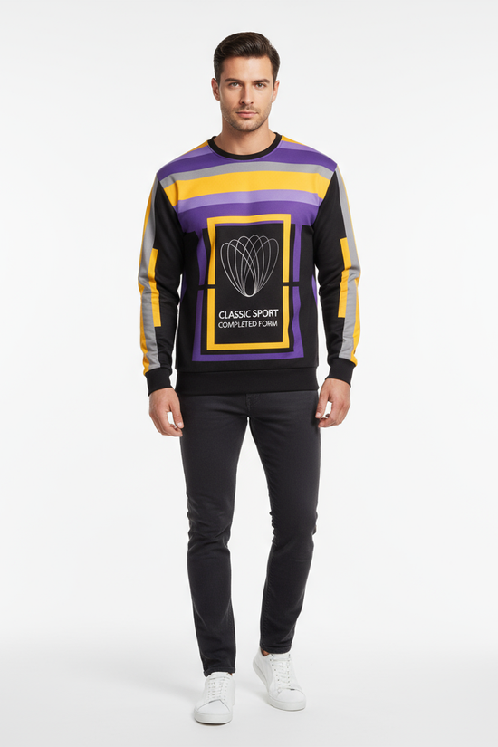 Front view - man in luxury sweatshirt