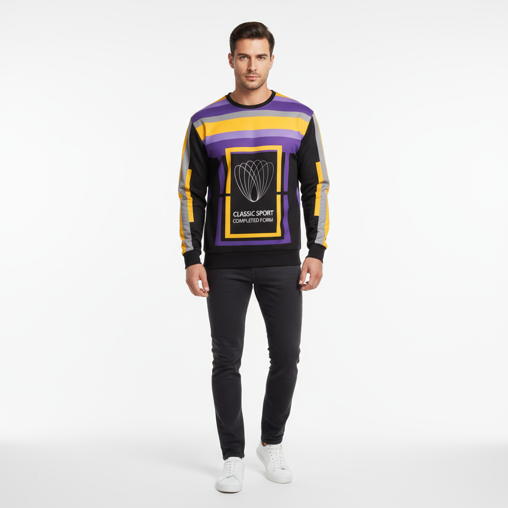 Front view - man in luxury sweatshirt
