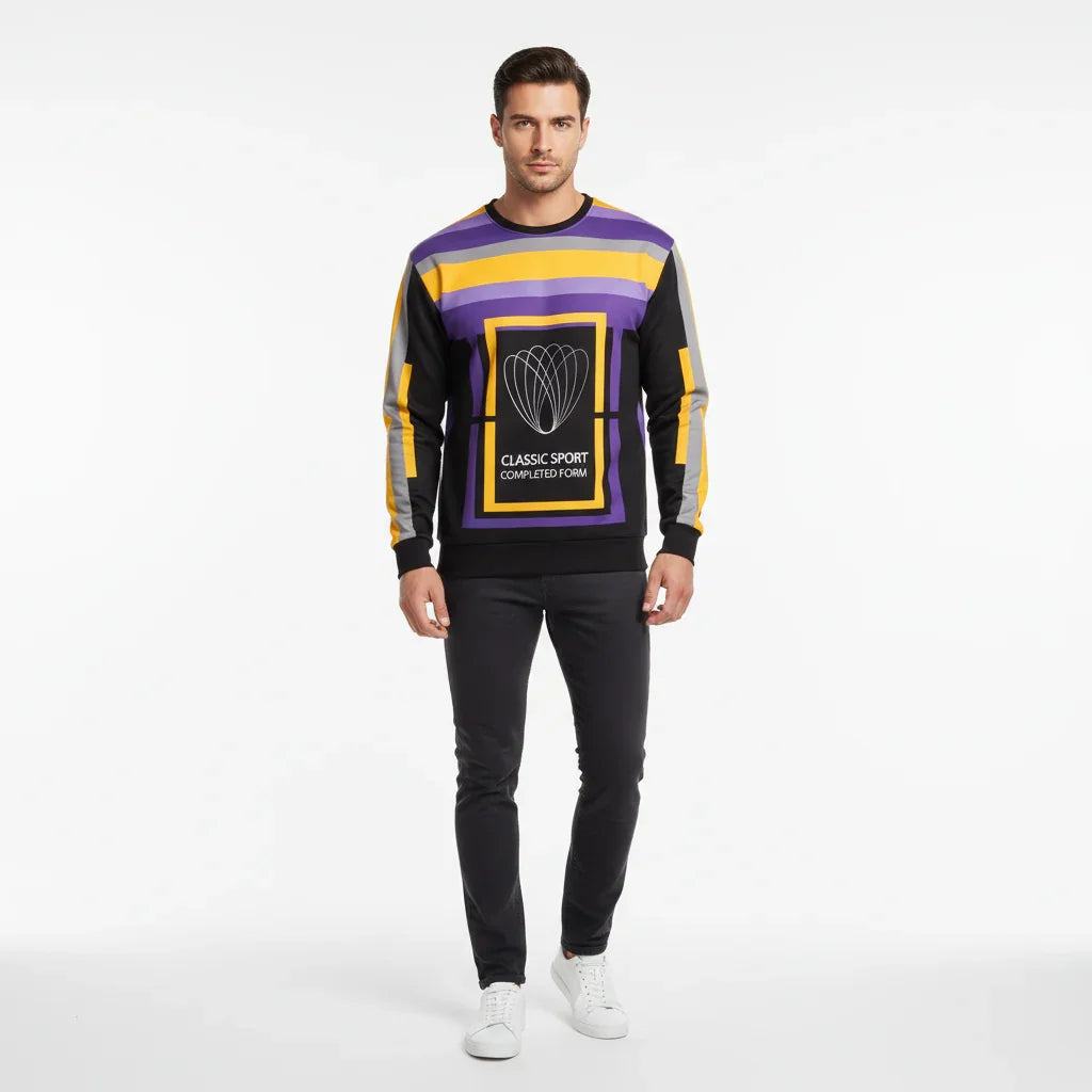 Front view - man in luxury sweatshirt