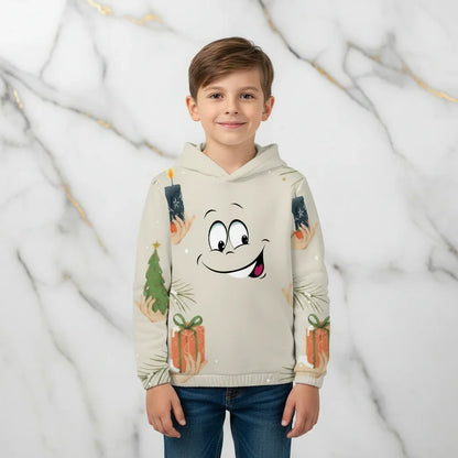 Front view of boys Christmas sweatshirt