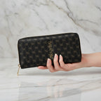 Front view of wallet being held