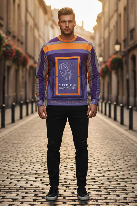 Front view on European street