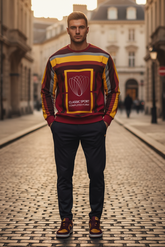 Front view on European street