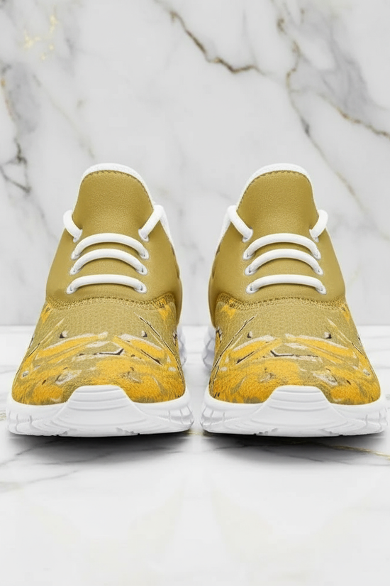 Front view on marble background