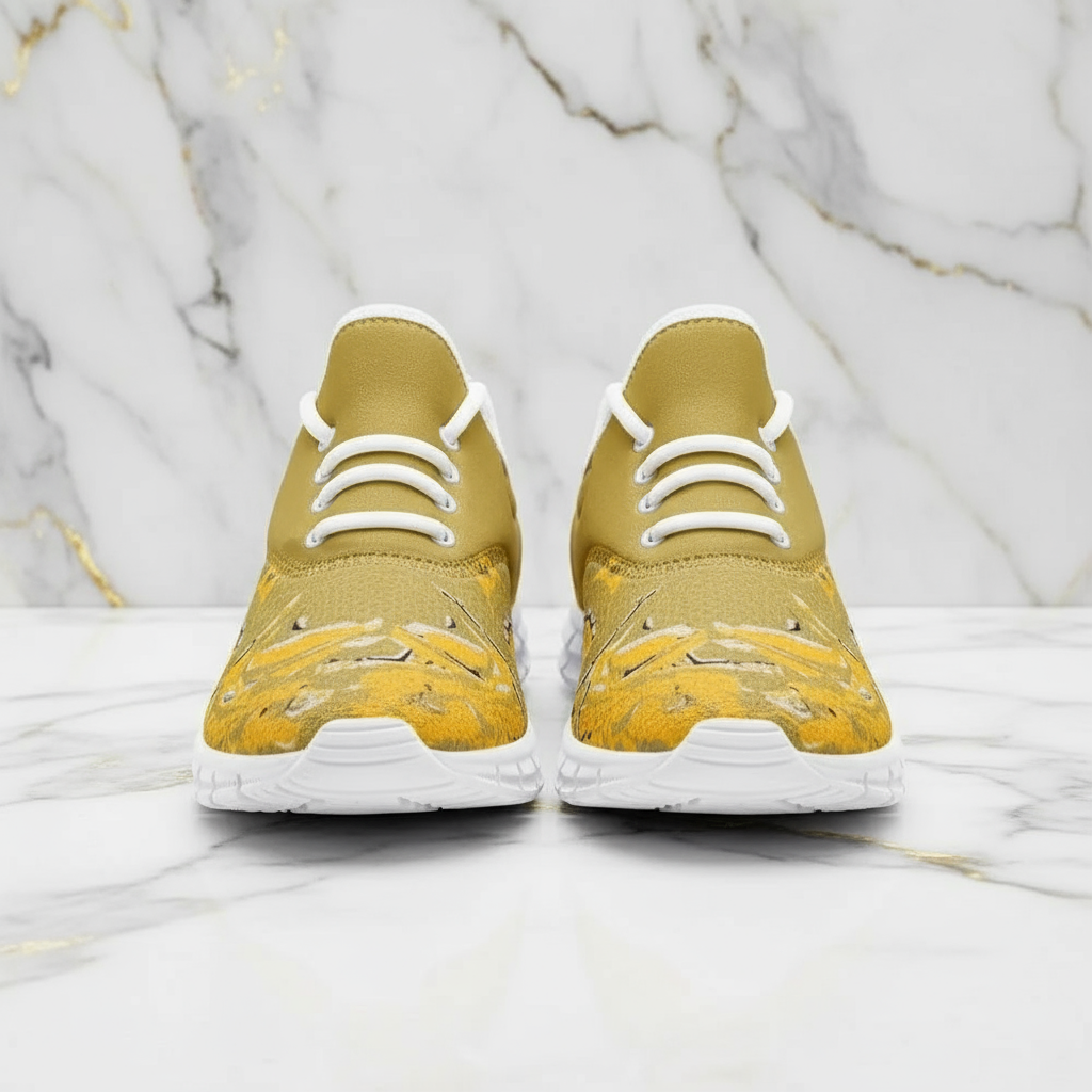 Front view on marble background