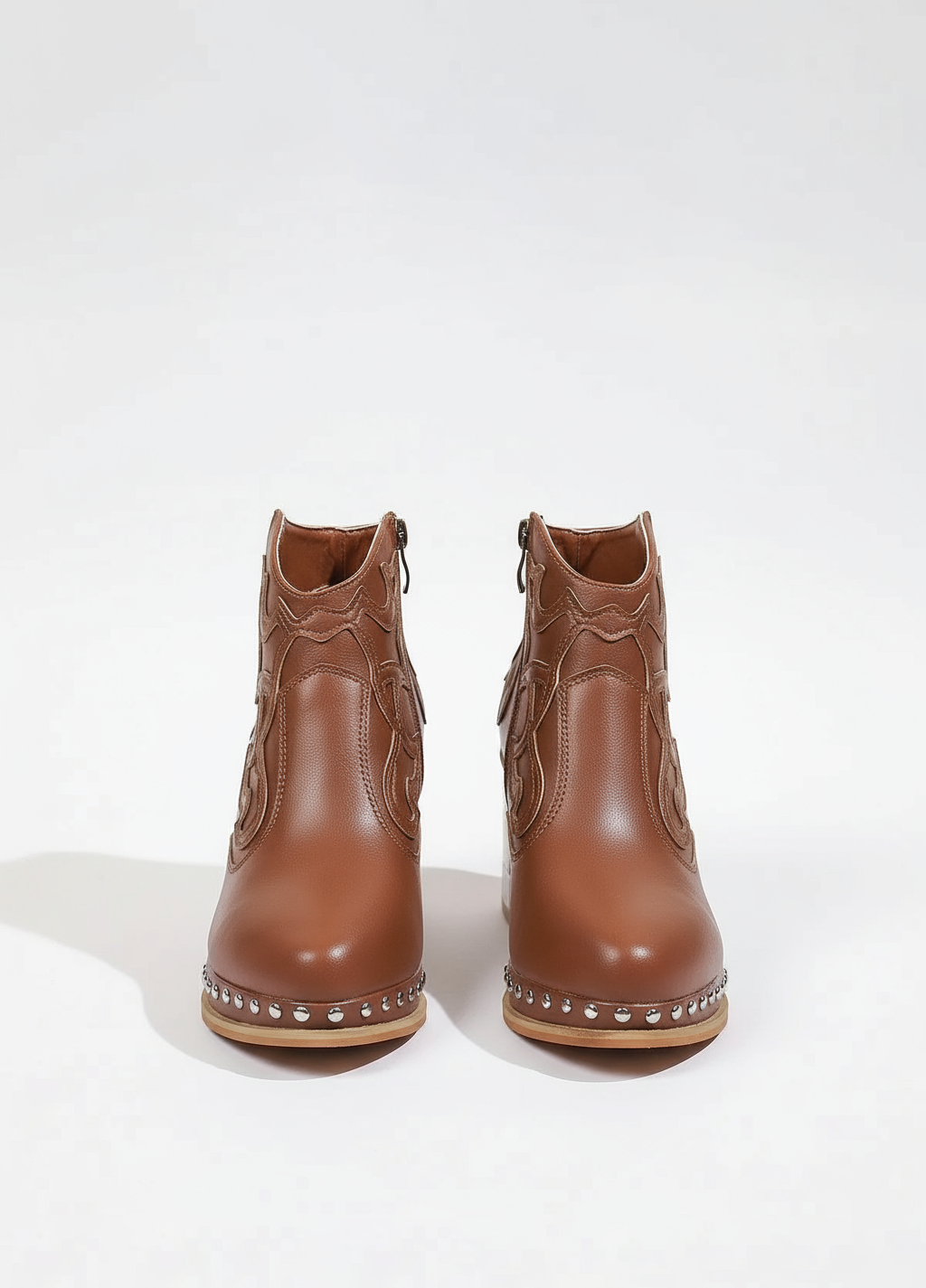 Elegant High Heels Chunky Dark Brown Platform Boot