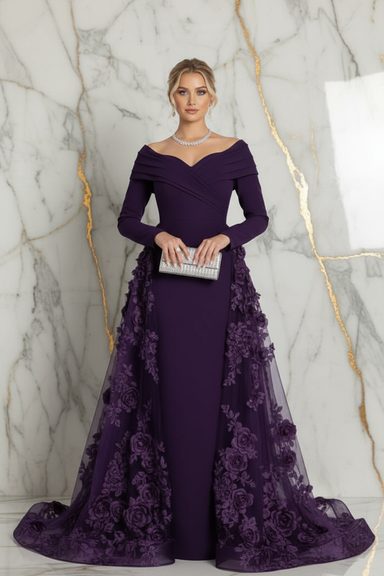 Front view - Purple gown