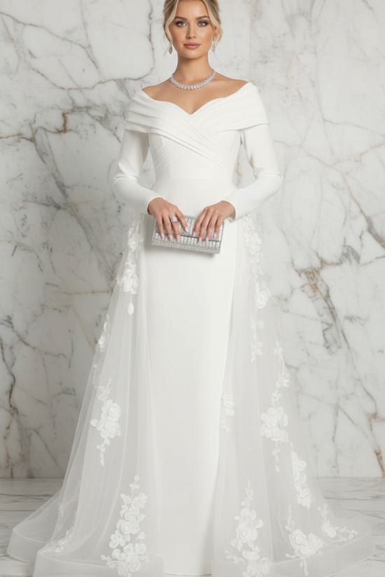 Front view - White gown