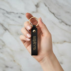 Front view with woman holding keychain