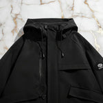 Front zipper and chest pockets