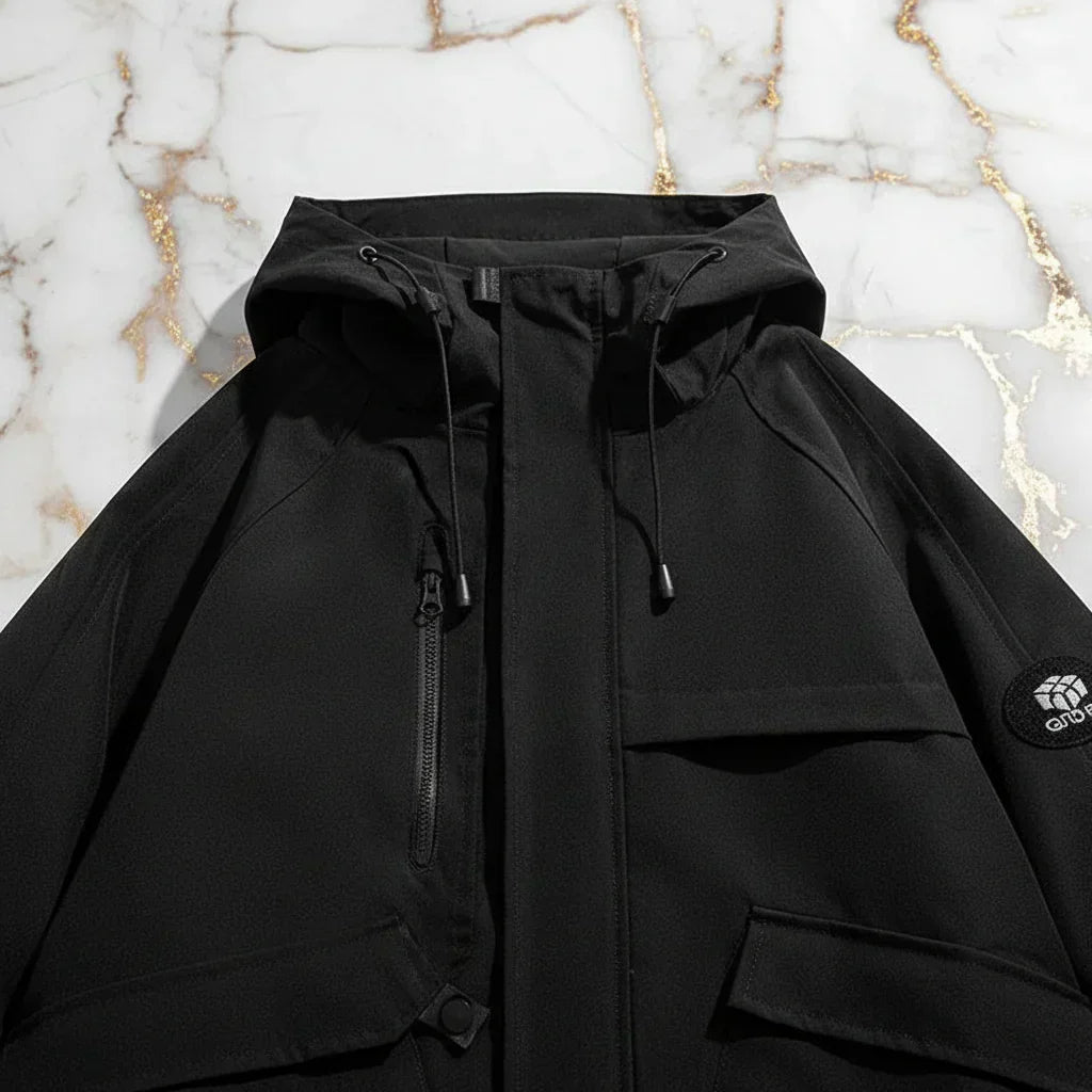 Front zipper and chest pockets