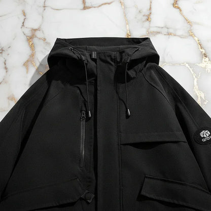 Front zipper and chest pockets