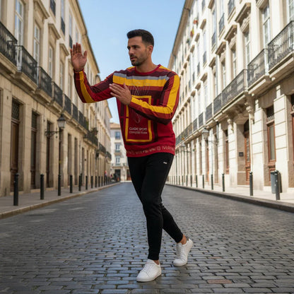 Full body shot on European street