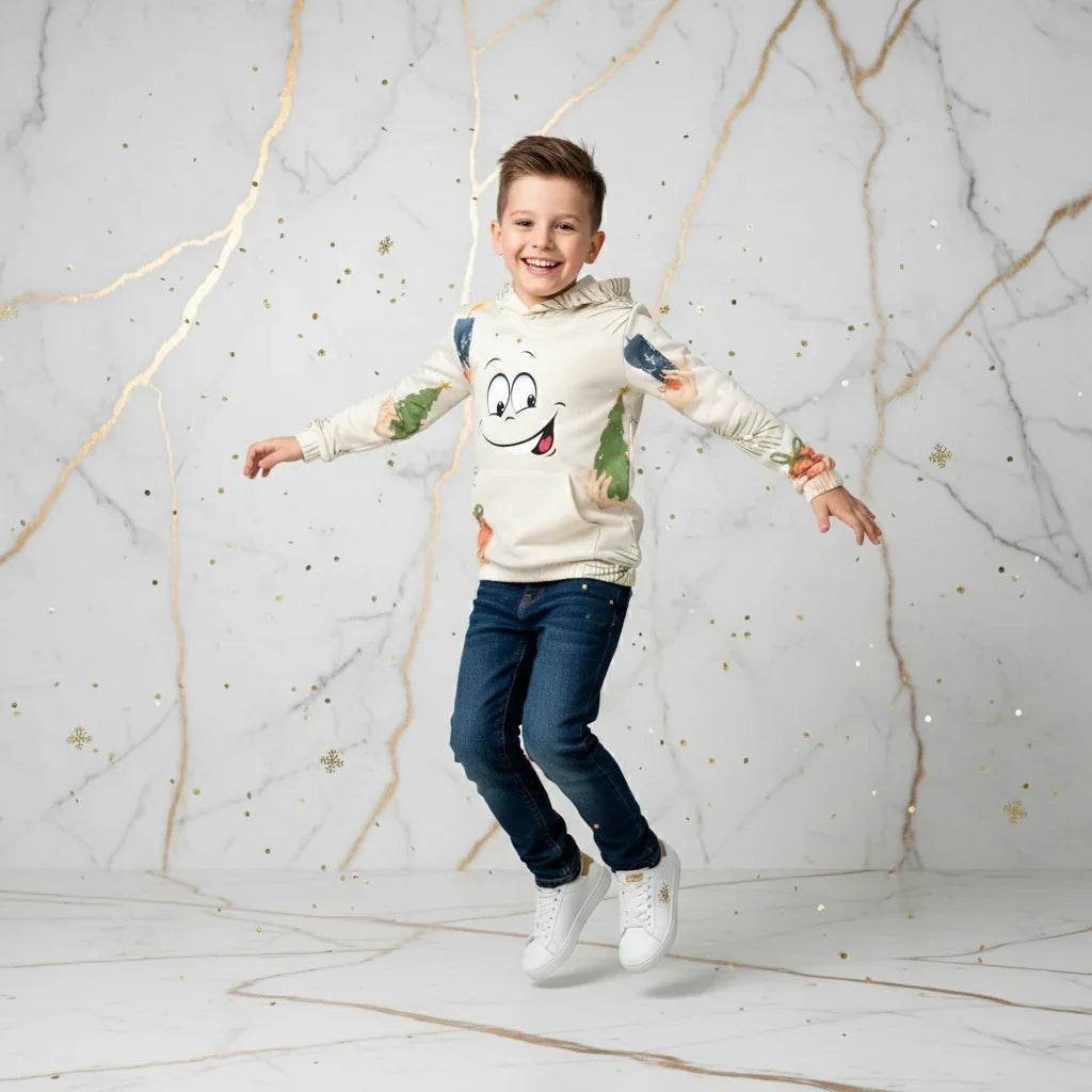 Full-length playful pose