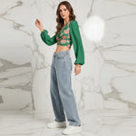 Full-length with marble background