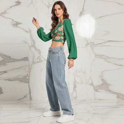 Full-length with marble background