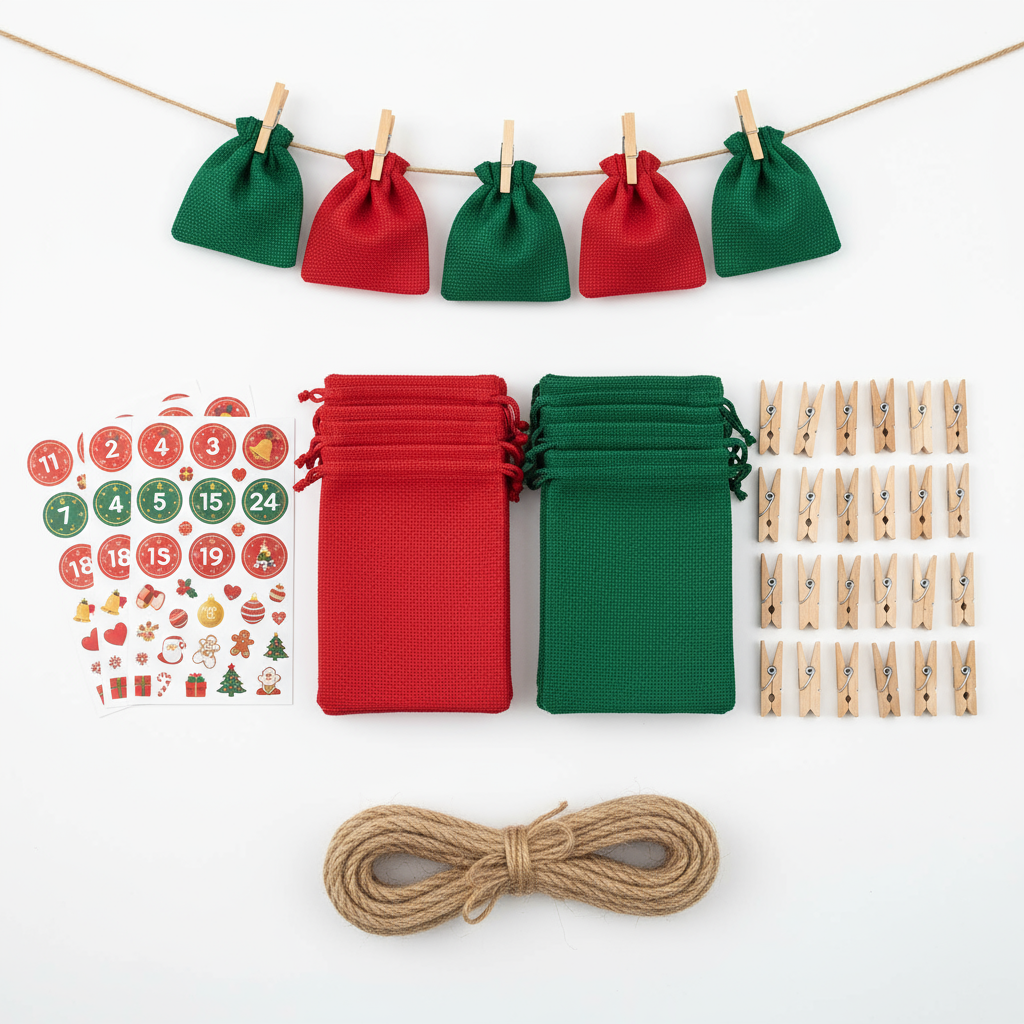 Full set with bags, stickers, and accessories