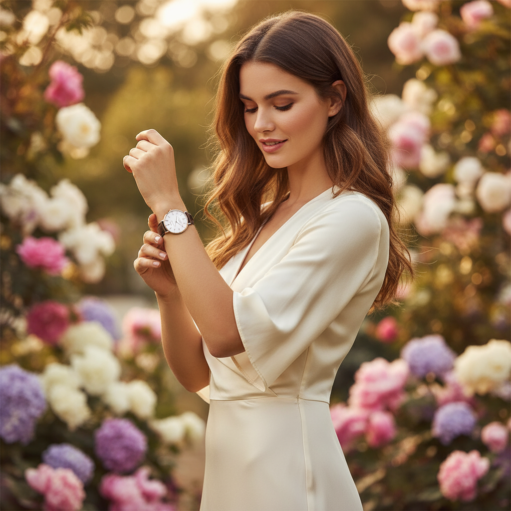 Garden setting with natural sunlight