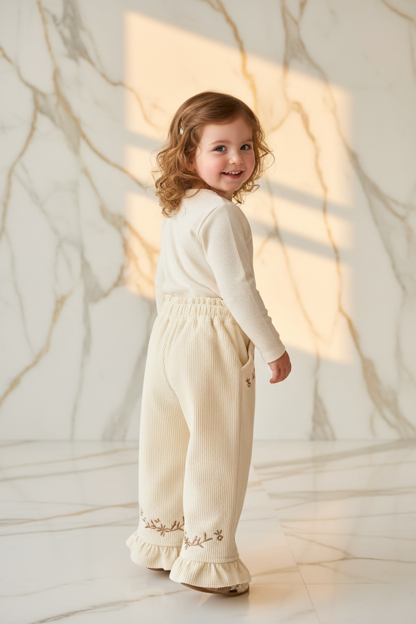 Girl Back View Smiling