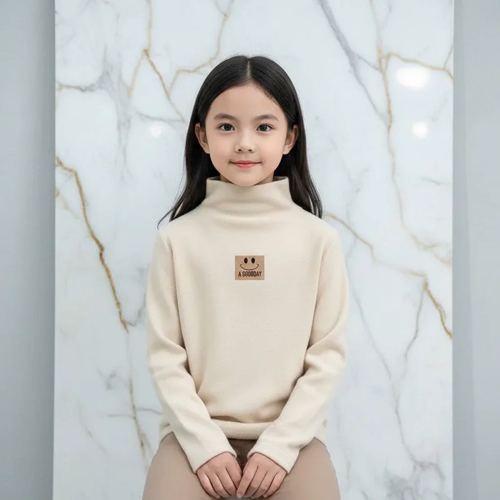 Girl Cream Seated Pose