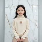 Girl Cream Seated Pose