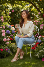 Glass Mug Lifestyle - Garden Chair