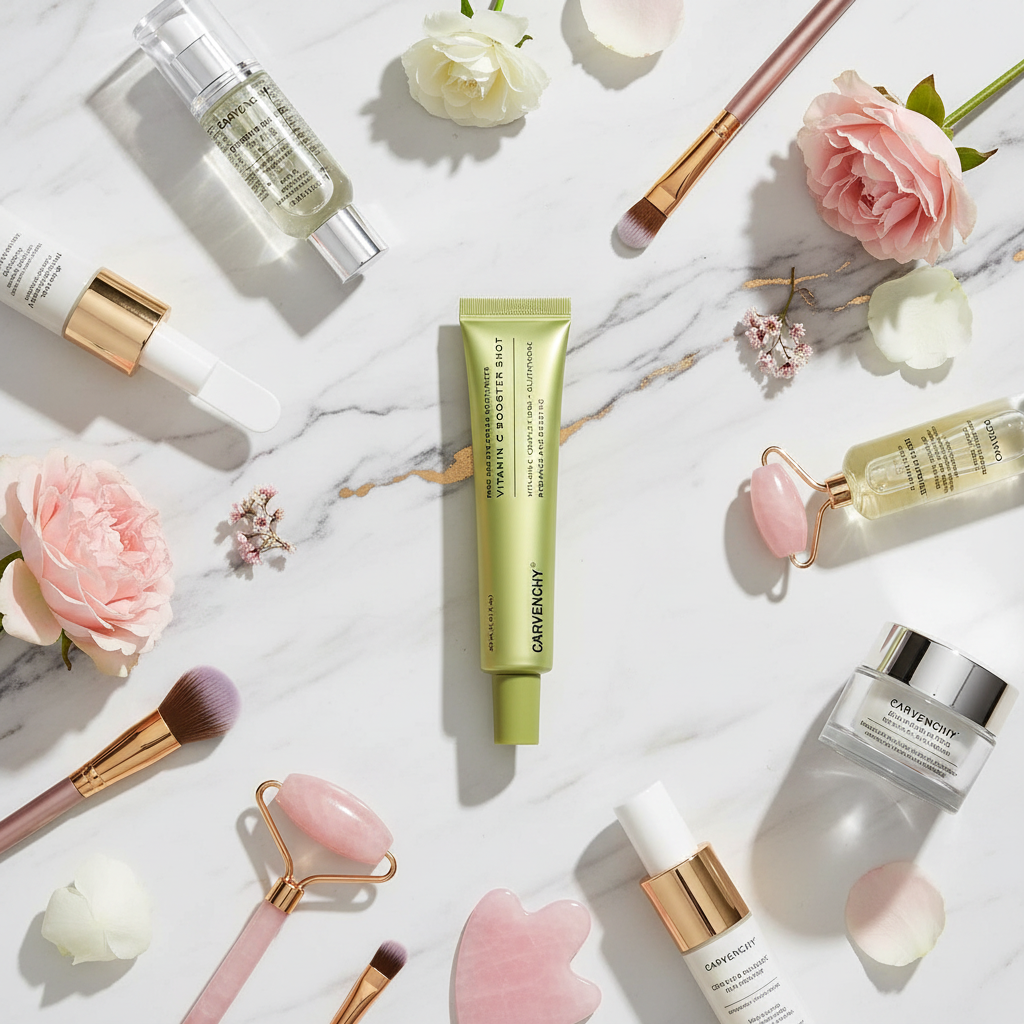 Glutathione Serum Flat-Lay Styling