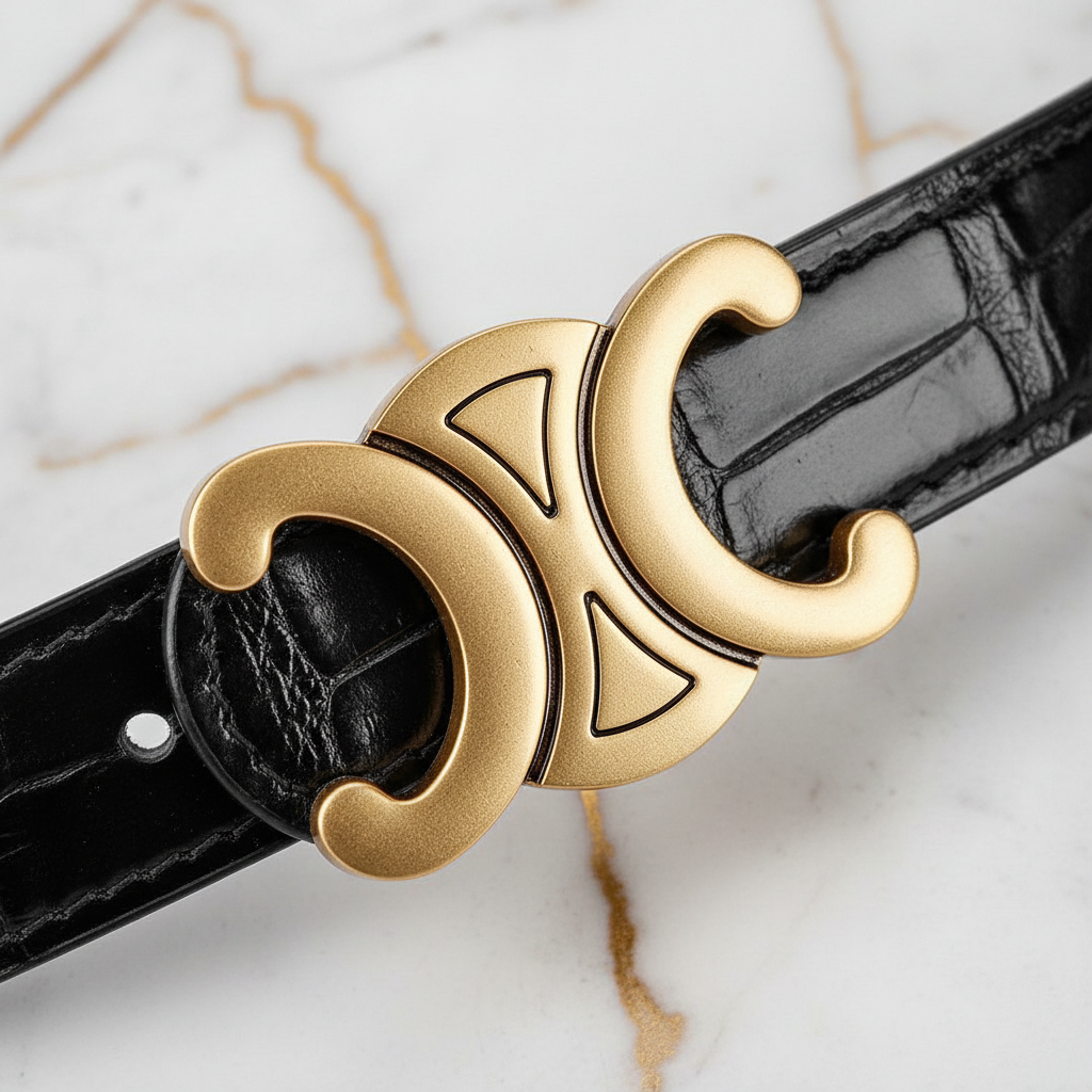 Gold Buckle Front Macro