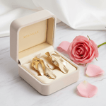 Gold Earring in Luxury Box with Rose 2