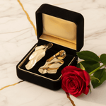 Gold Earring in Luxury Box with Rose 3