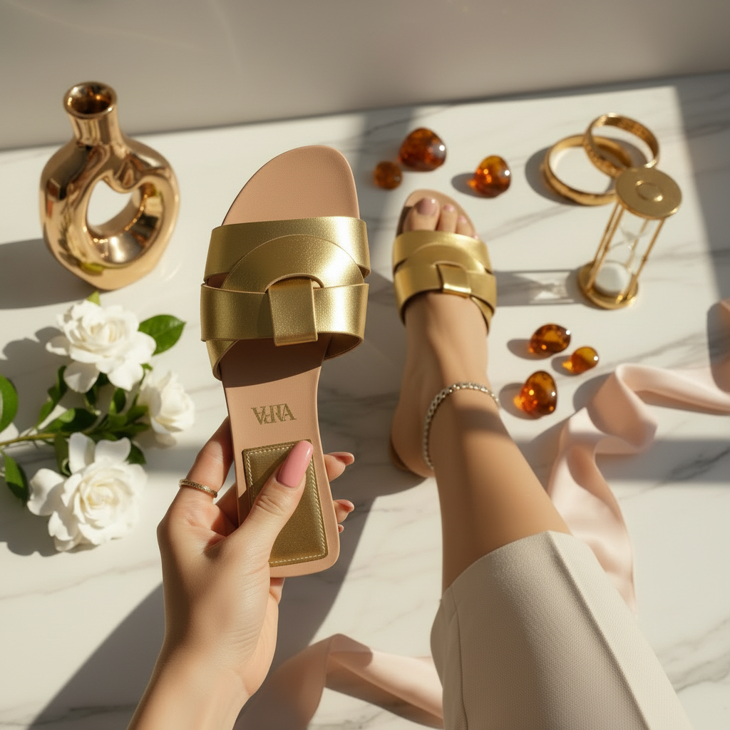 Gold Sandal Lifestyle Square