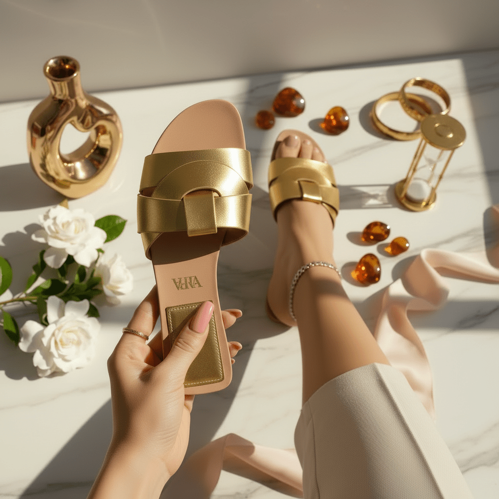 Gold Sandal Lifestyle Square