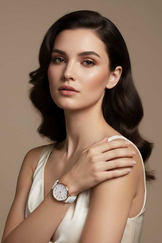 Graceful pose across body