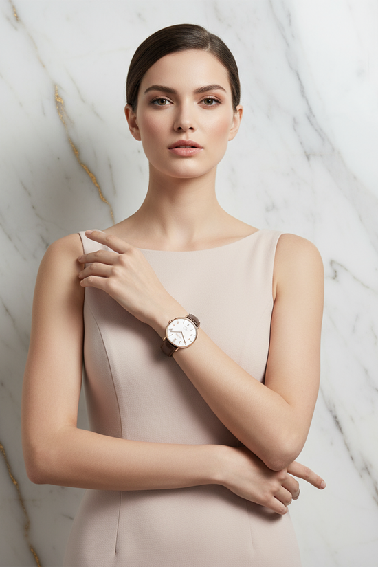 Graceful pose across body