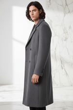 Gray Wool Coat - Left Side