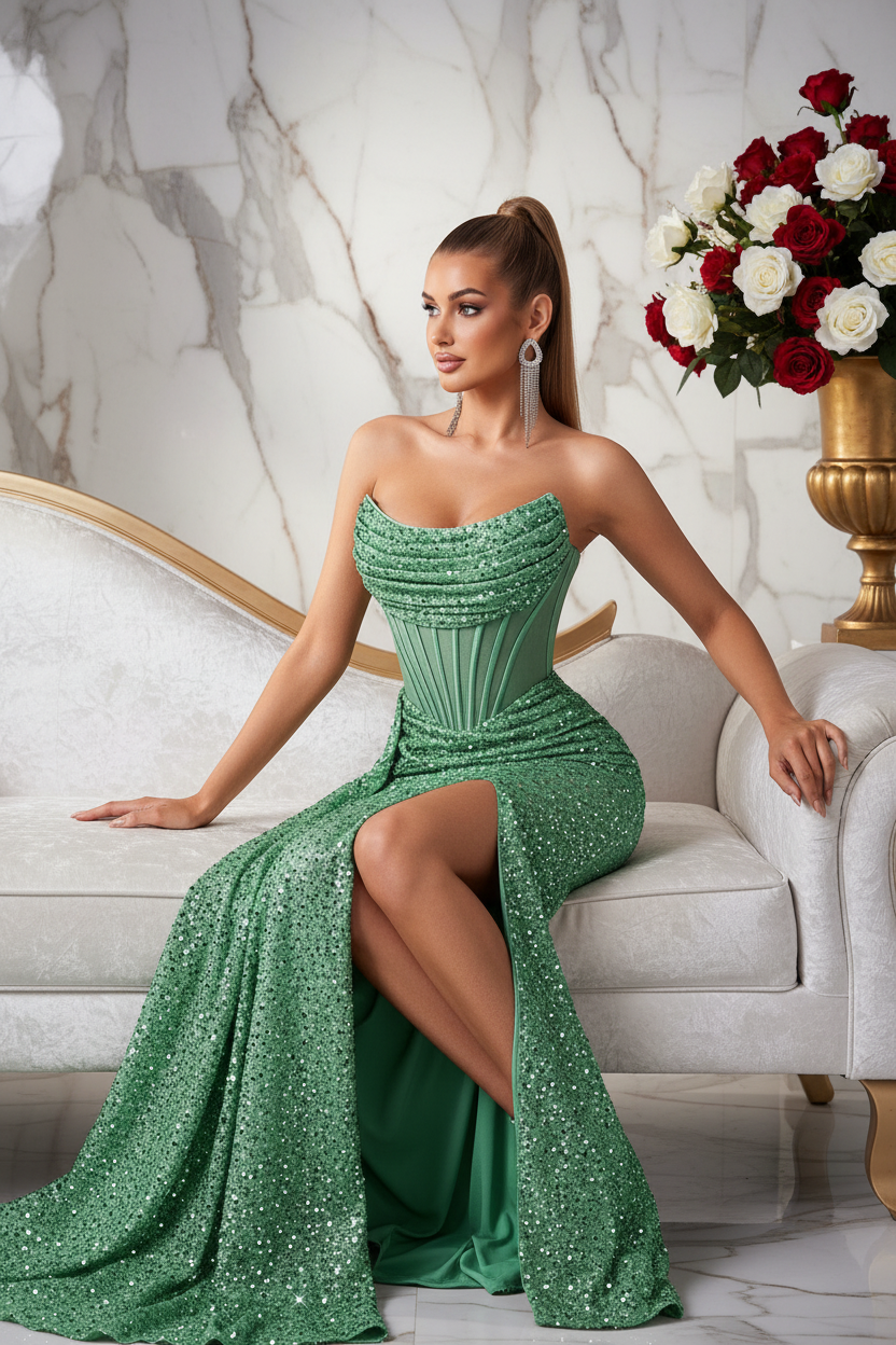 Green Chaise Lounge