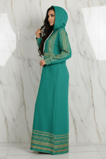 Green Hoodie Dress - Side View
