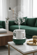 Green Humidifier Close-Up - Living Room