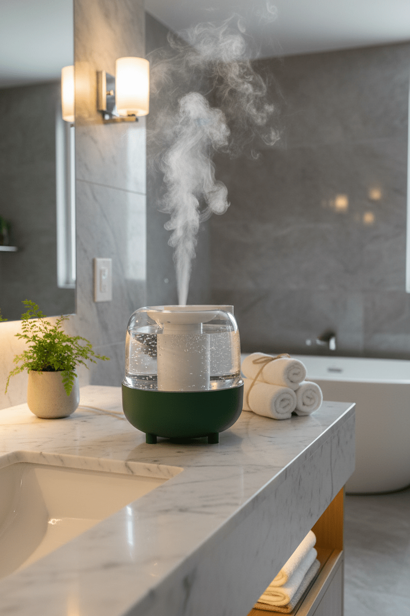 Green Humidifier - Luxury Spa Bathroom