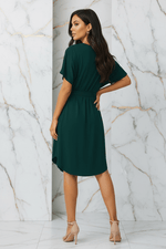 Green Short Dress - Back View