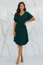 Green Short Dress - Front View