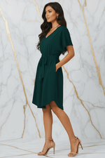 Green Short Dress - Side View